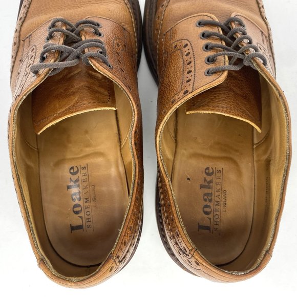 Loake Badminton 2 / Brown Leather Derby Brogue Shoes / Men\'s  US 9.5 / UK 8.5 main image 11